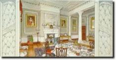 Artist's impression, Dining Room, c. 1770 by Lillias August,