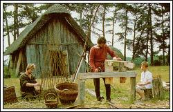 Pole-lathe and basket-making crafts in the village